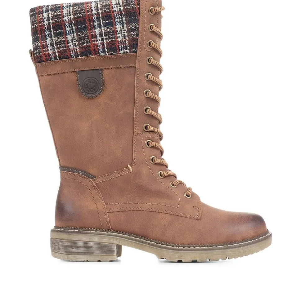 Military Calf Boots - Tan
