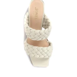 Monte Carlo Block Heeled Mules - Cream