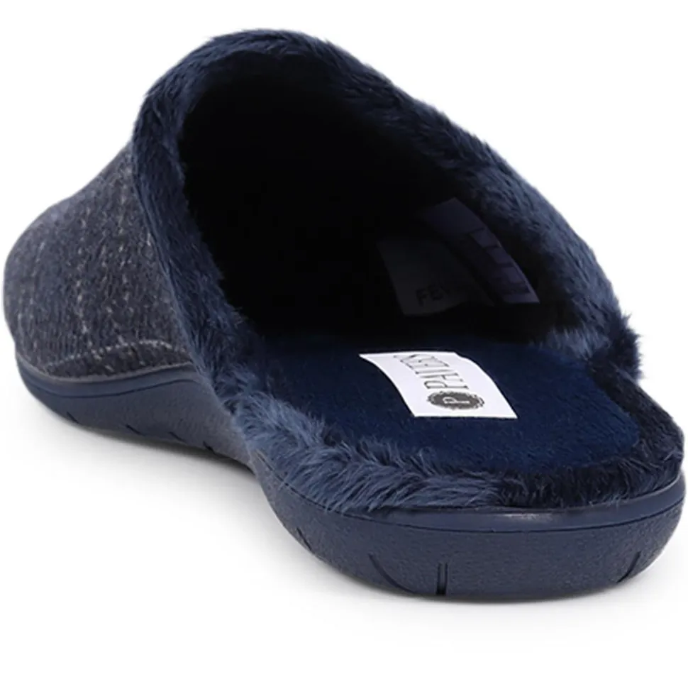 Mule Slippers - Navy