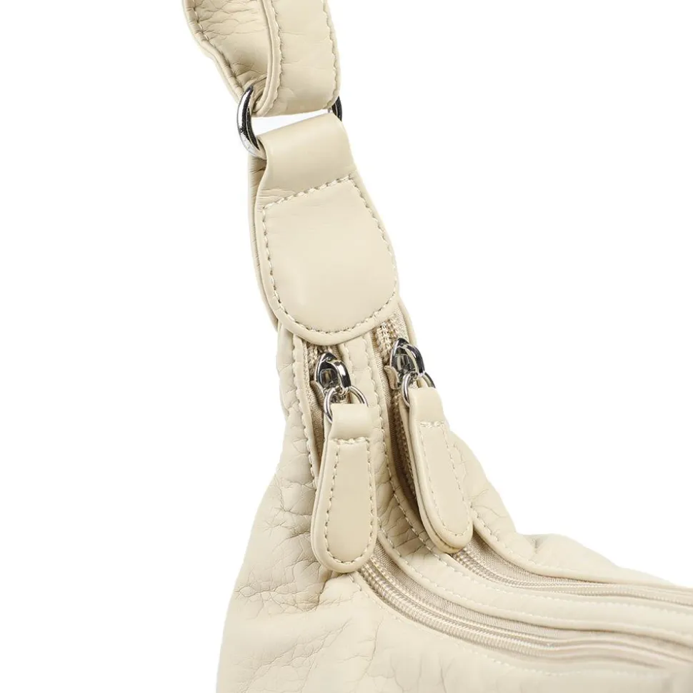 Multi-Pocket Crossbody Bag - Cream