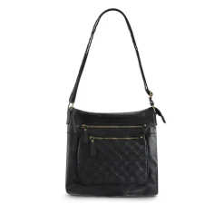 Multi-Zip Cross-Body Bag - Black