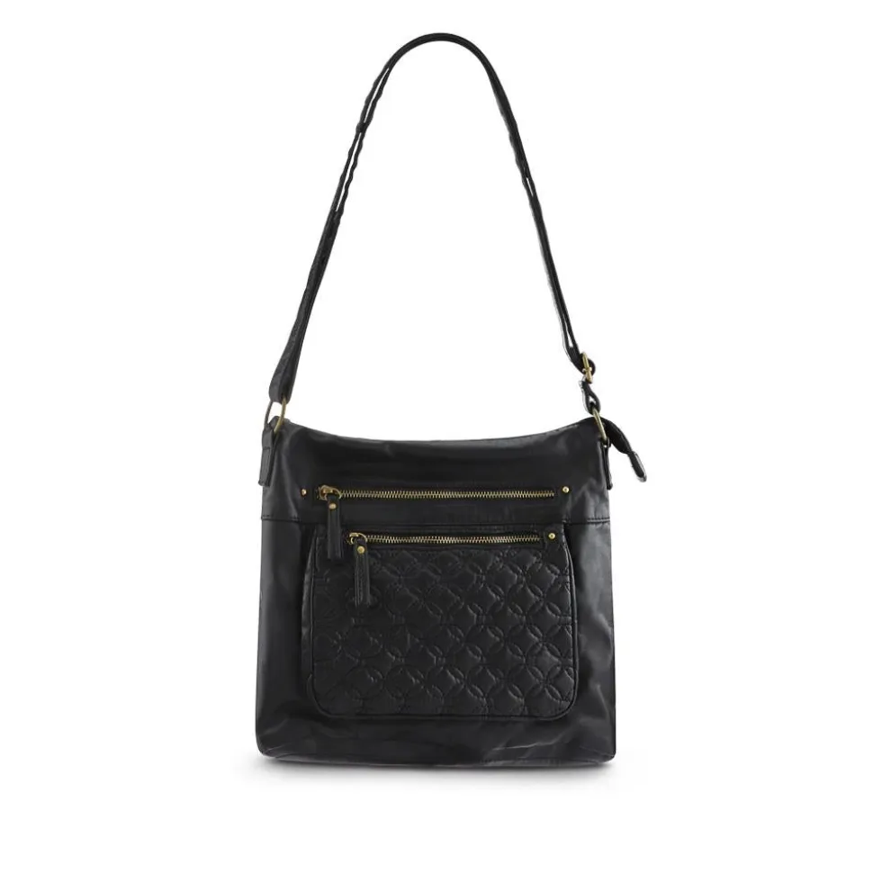 Multi-Zip Cross-Body Bag - Black