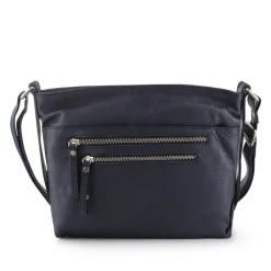 Multi-Zip-Up Crossbody Bag - Navy