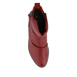 Nectar2 Leather Slouch Ankle Boots - Red