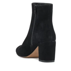 Neptune Heeled Ankle Boots - Black Suede