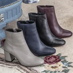 Neptune Heeled Ankle Boots - Mink