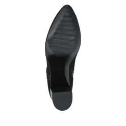 Nia Leather Buckle-Fasten Boots - Black Suede