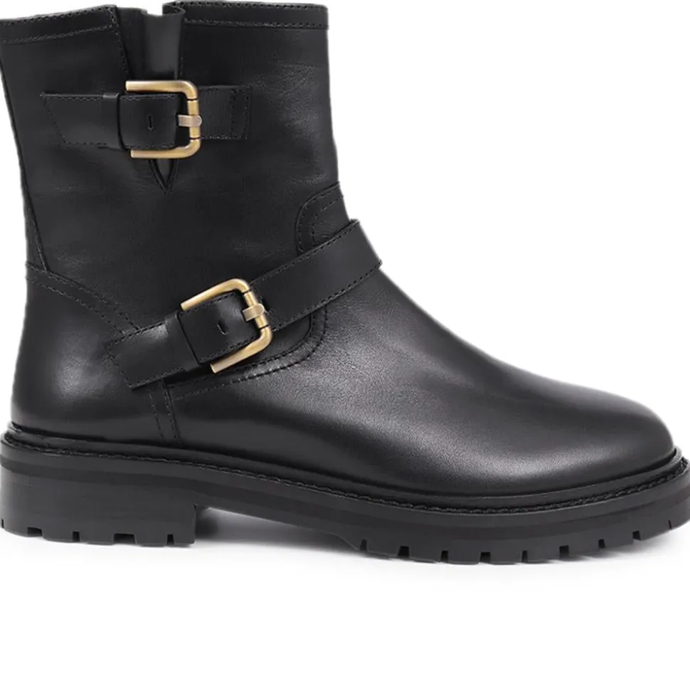 Noosa Chunky Biker Boots - Black