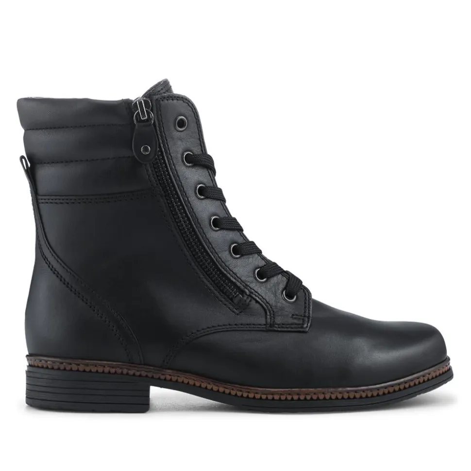 Notion Gabor Leather Ankle Boots - Black