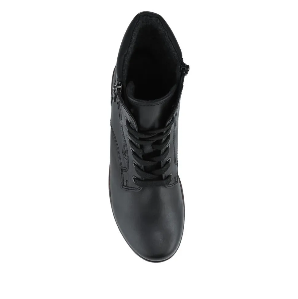 Notion Gabor Leather Ankle Boots - Black
