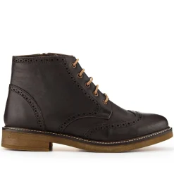 Novi Brogue Ankle Boots - Brown