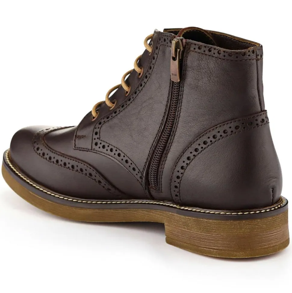 Novi Brogue Ankle Boots - Brown