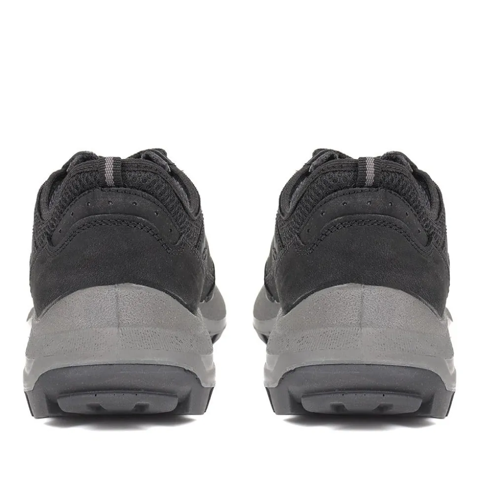 Outdoor Leather Lace-Up Shoes - Black