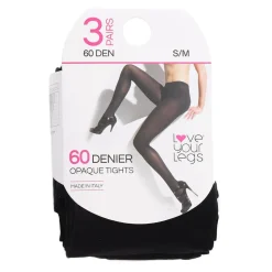3-Pack 60 Denier Tights - Black