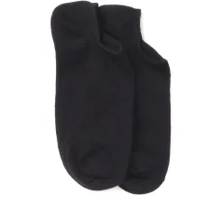 3-Pack No Show Ankle Socks - Black