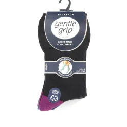 3-Pack Soft Top Socks - Black