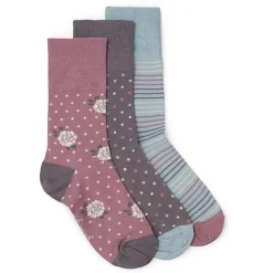3-Pack Soft Top Socks - Pink Multi