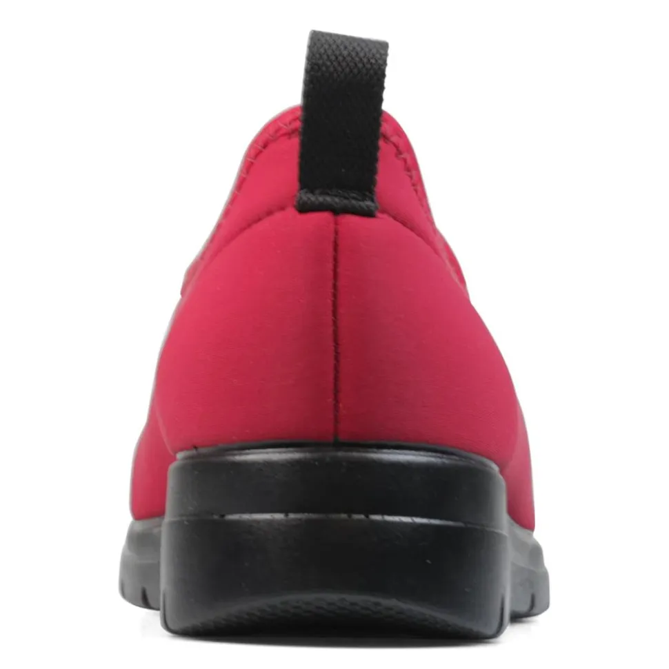 Padders Ladies Comfort 2E Fit - Burgundy Fabric