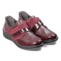 Padders Ladies Comfort 2E Fit - Burgundy Suede Combi