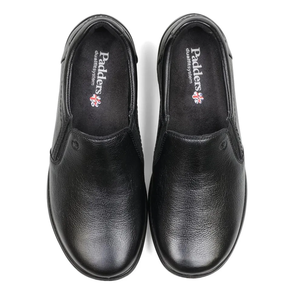 Padders Ladies Dual Fit Comfort 2E/3E - Black Leather