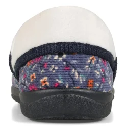 Padders Ladies Slippers 2E Fit DM Construction - Denim Floral Cord