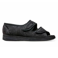 Padders + Ladies Slippers 2E Fit Vulcanised - Black