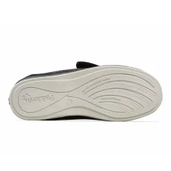 Padders Ladies Slippers 2E Fit Vulcanised - BLACK/MULTI