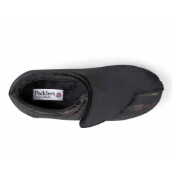 Padders Ladies Slippers 2E Fit Vulcanised - BLACK/MULTI