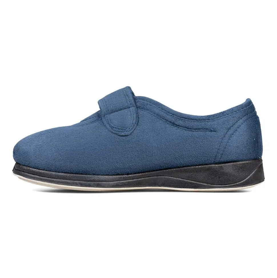 Padders Ladies Slippers 2E Fit Vulcanised - Denim Blue