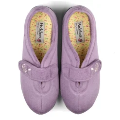 Padders Ladies Slippers 2E Fit Vulcanised - Lavender