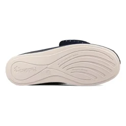 Padders Ladies Slippers 2E Fit Vulcanised - Navy