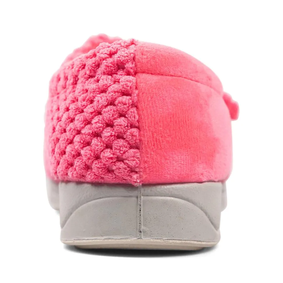 Padders Ladies Slippers 2E Fit Vulcanised - Pink-Multi