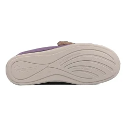 Padders Ladies Slippers 2E Fit Vulcanised - Purple Combi