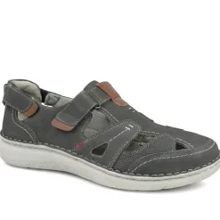 Padders Leather Adjustable Fasten Sandals - Navy