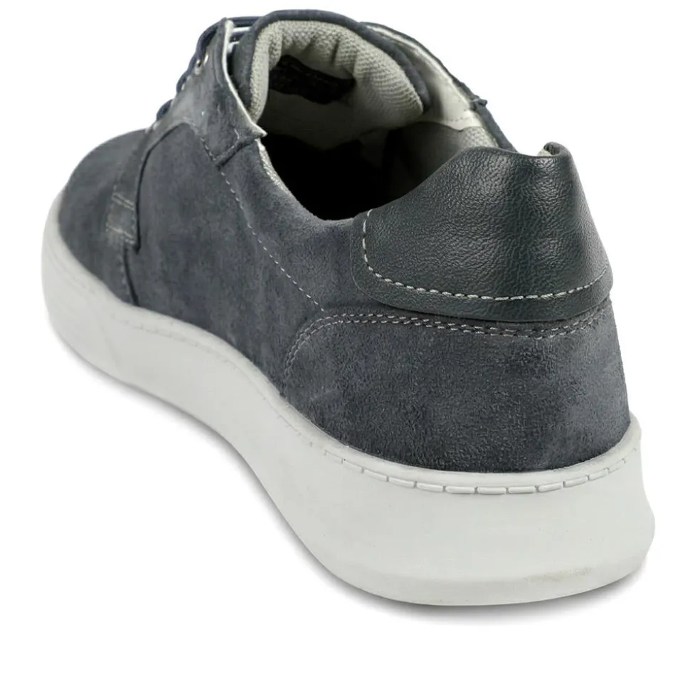 Padders Leather Lace Up Casual Shoes - Navy