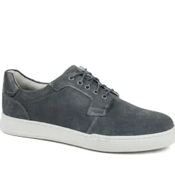 Padders Leather Lace Up Casual Shoes - Navy