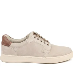 Padders Leather Lace Up Casual Shoes - Sand