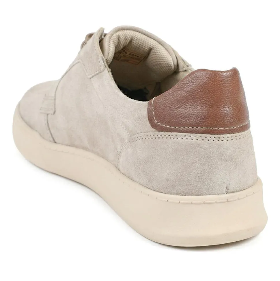 Padders Leather Lace Up Casual Shoes - Sand