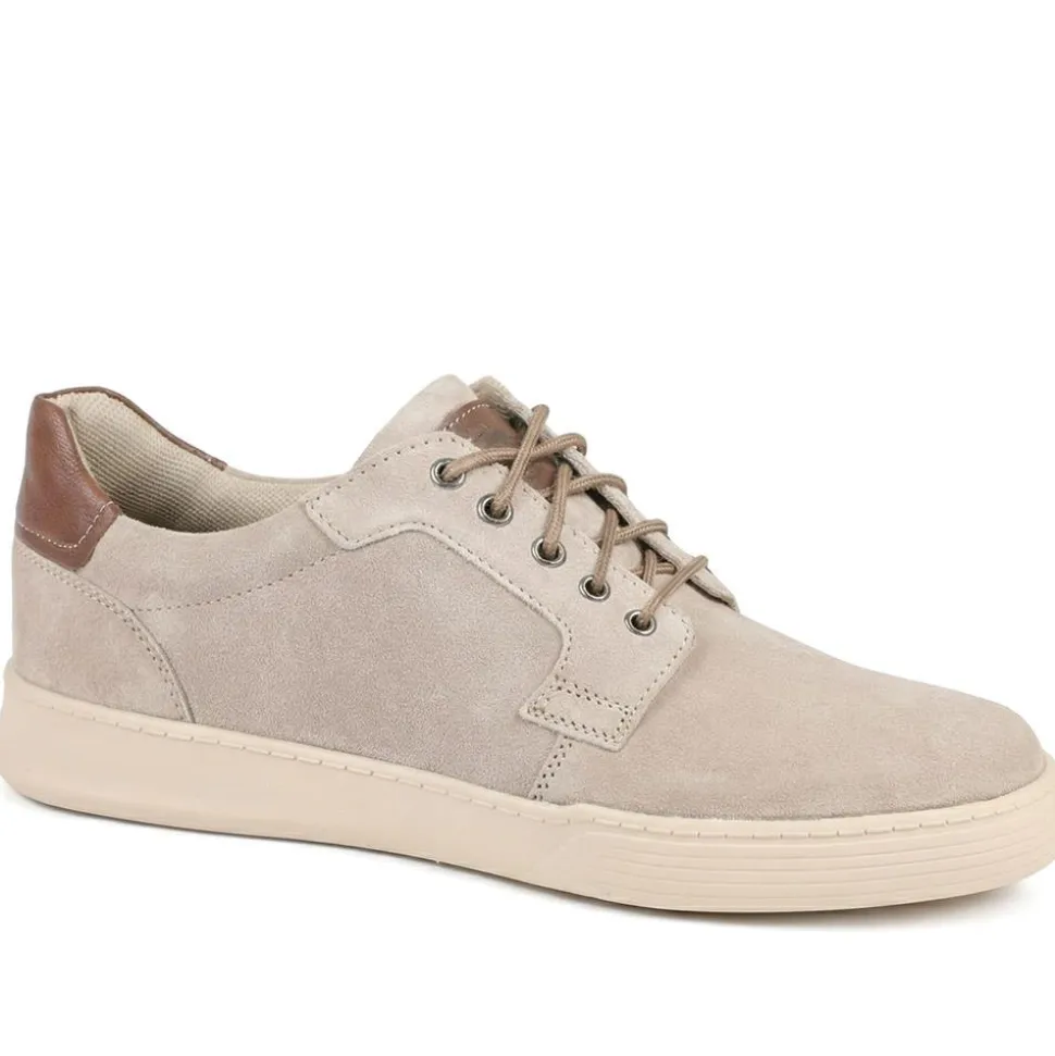 Padders Leather Lace Up Casual Shoes - Sand