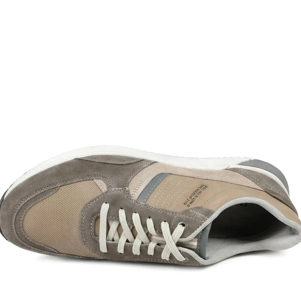 Padders Leather Lace Up Trainers - Sand