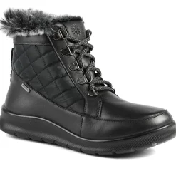 Padders Leather Soft Lined Weather Boots - Black