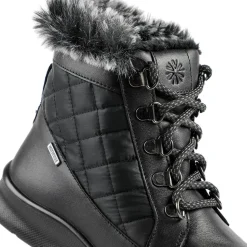 Padders Leather Soft Lined Weather Boots - Black