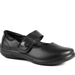 Padders Leather Touch Fastening Mary Janes - Black