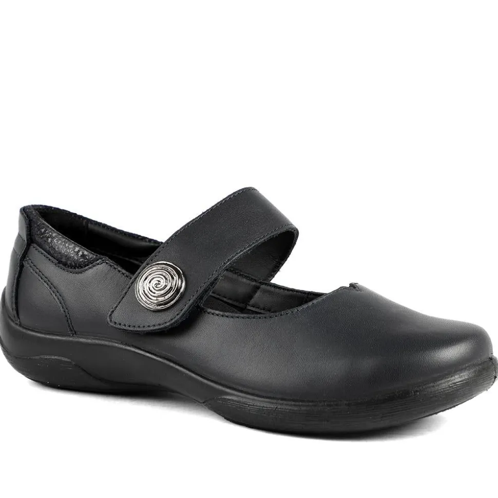 Padders Leather Touch Fastening Mary Janes - Navy
