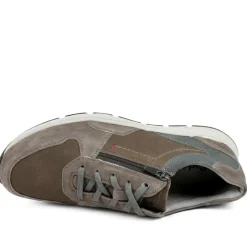 Padders Leather Zip & Lace Fasten Trainers - Brown