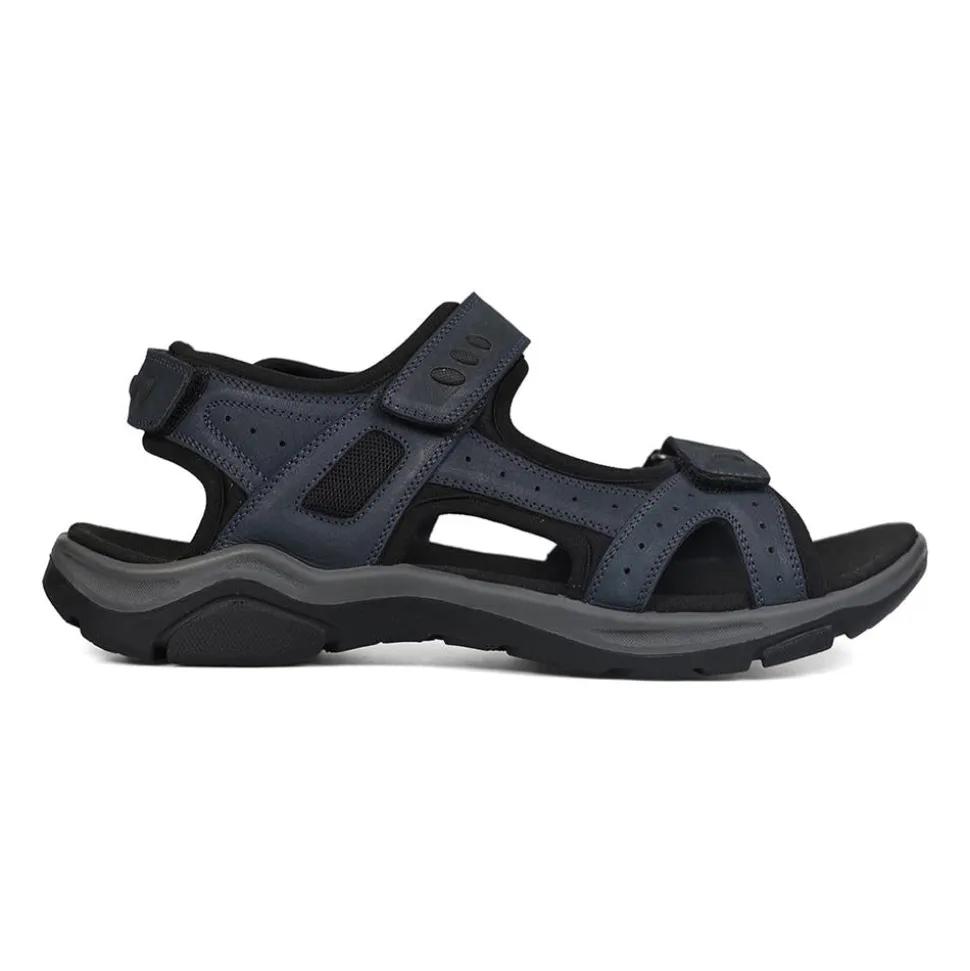 Padders Mens Comfort Sandals G Fit - Navy Nubuck