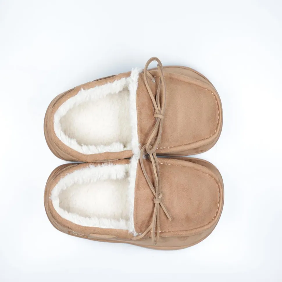 Padders Mens Slippers G Fit Side Stitched Washable - CHESTNUT MICROSUEDE