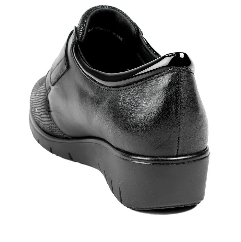 Padders Twilight Leather Slip On Shoes - Black