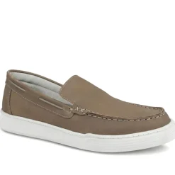 Padders Wide Fit Leather Slip On Shoes - Brown