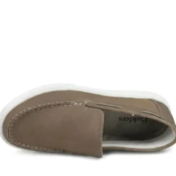 Padders Wide Fit Leather Slip On Shoes - Brown